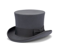 Premium Grey 5.5 Inch Australian Wool Felt Top Hat 59cm