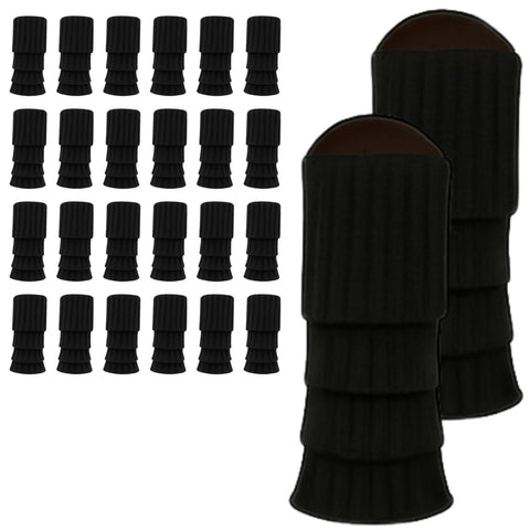 Premium 24 Pair Black Women's 80s Knit Leg Warmers Bulk Pack