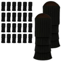 Premium 24 Pair Black Women's 80s Knit Leg Warmers Bulk Pack