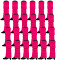 Premium 24 Pair Hot Pink Women's 80s Knit Leg Warmers Bulk Pack