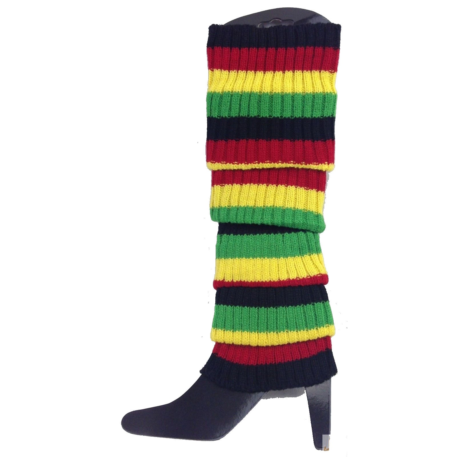 Premium 24 Pair Indigenous Colours Women's 80s Knit Leg Warmers