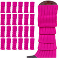 Premium 24 Pair Purple Women's 80s Knit Leg Warmers Bulk Pack