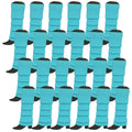 Premium 24 Pair Sky Blue Women's 80s Knit Leg Warmers Bulk Pack