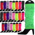 Premium 24 Pair Women's Neon Knit Leg Warmers 80s Dance Costume Assorted Pack