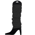 Premium 24 Pack Black Knitted 80s Party Leg Warmers
