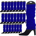 Premium 24 Pack Royal Blue Knitted 80s Party Leg Warmers
