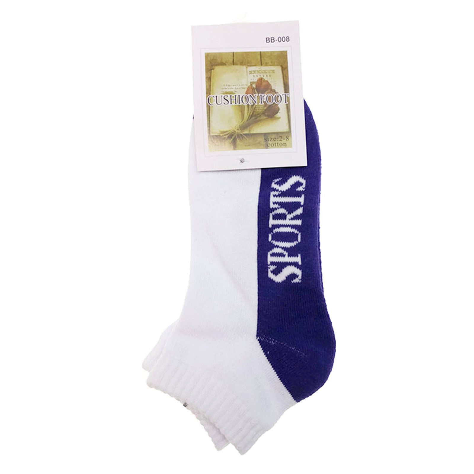 Premium 24 Pair Assorted Cotton Cushion Ankle Sport Socks 2-8