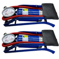 2x HIGH PRESSURE FOOT PUMP Ball Bicycle Motorbike Car Tire Inflator Tyre Air - SuperSaverAU - view 1