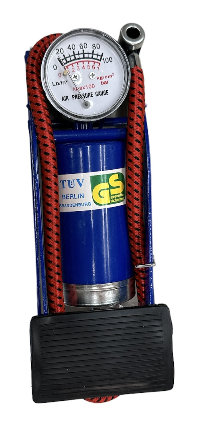 2x HIGH PRESSURE FOOT PUMP Ball Bicycle Motorbike Car Tire Inflator Tyre Air - SuperSaverAU - view 4