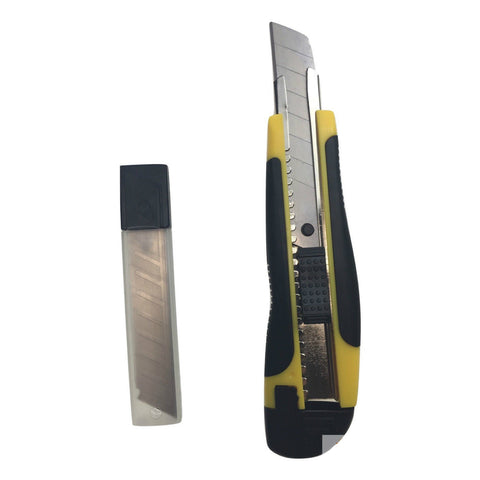 3x Box Cutters Knife Retractable Blade 18mm with 18 Blades & Auto Locking - SuperSaverAU - view 2