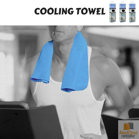 3x INSTANT COOLING TOWEL UPF 50+ Ice Cold Sport Sweat Absorbing Leisure 66x43 - SuperSaverAU - view 4