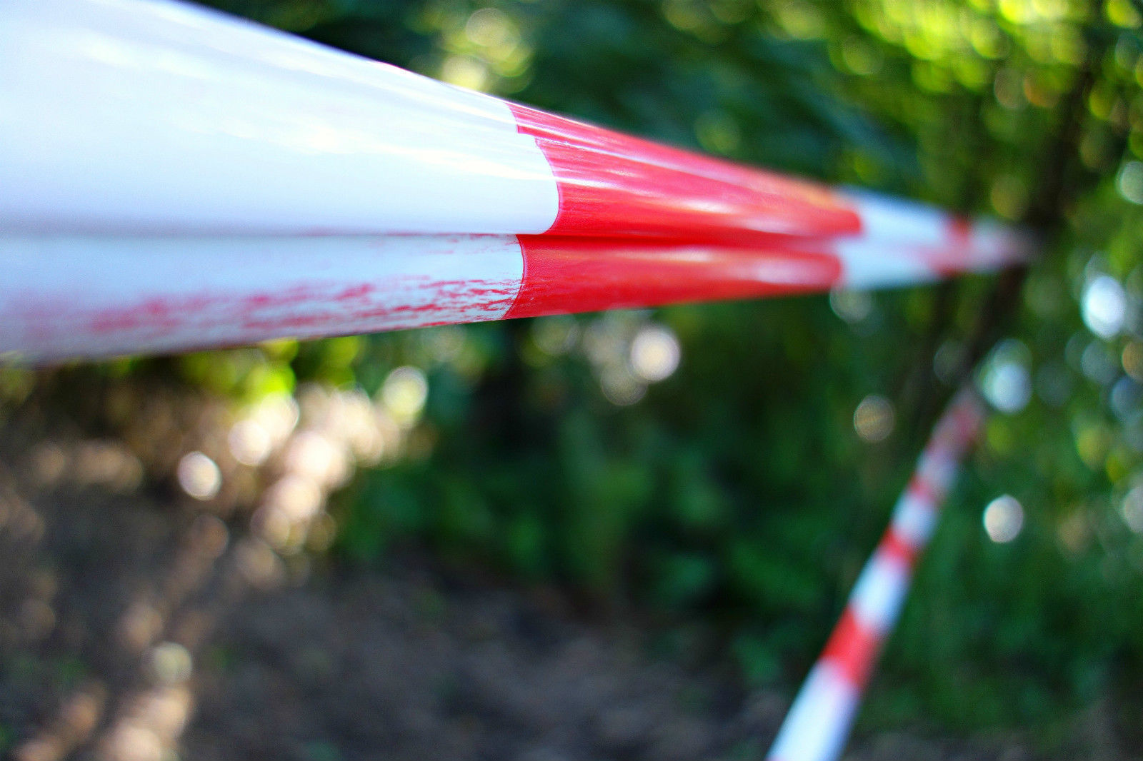 3x DANGER TAPE Red White Safety Warning Barricade Barrier Strip Non-Stick 20m - SuperSaverAU - view 3