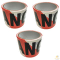 3x DANGER TAPE Red White Safety Warning Barricade Barrier Strip Non-Stick 20m - SuperSaverAU - view 4