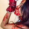450ml Bottle Vampire FAKE BLOOD Zombie Halloween Red Make Up Gel Cream Horror - SuperSaverAU - view 2
