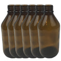 Premium 6 Pack 600ml Amber Glass Storage Bottles for Drinks Oils