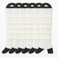 Premium 6 Pair Women's Knit Leg Warmers Dance Costume Socks White