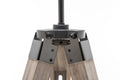 Large Tripod Floor Lamp 144.5cm Antique Wood Base Black Linen Shade Retro Design - SuperSaverAU - view 4