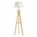 Premium Bamboo Tripod Floor Lamp with Linen Shade - 156cm