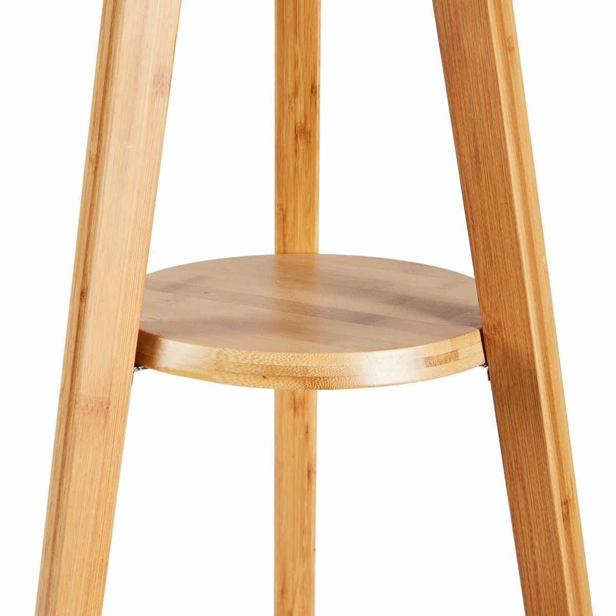Premium Bamboo Tripod Floor Lamp with Linen Shade - 156cm