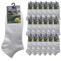 Premium 24 Pair Cotton Low Cut Ankle Socks White 2-8