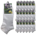 Premium 24 Pair Cotton Low Cut Ankle Socks White 2-8