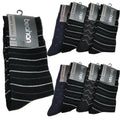 Premium 9 Pair Men's Cotton Rich Business Crew Socks Assorted Pack 6-11