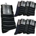 Premium 9 Pair Men's Cotton Rich Business Crew Socks Assorted Pack 6-11