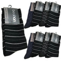 Premium 9 Pair Men's Cotton Rich Business Crew Socks Assorted Pack 6-11