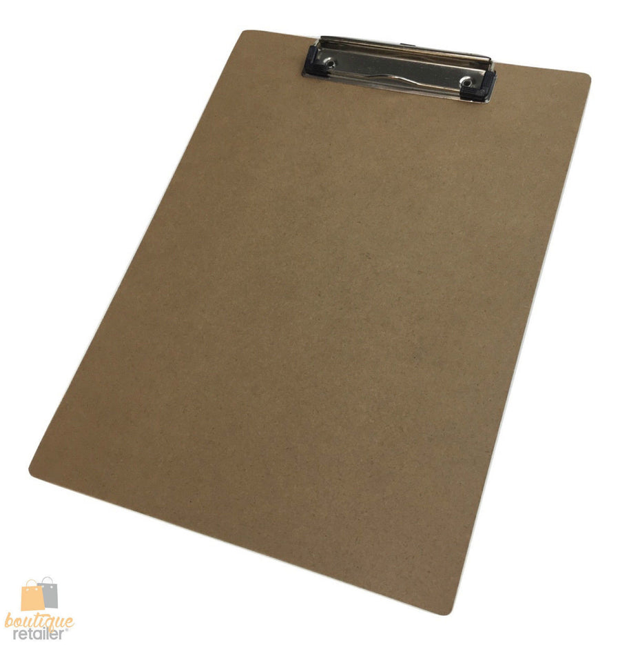 Premium Wooden A4 Clipboard with Hardboard Menu Clip - 31 x 22.5cm