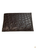 Men's Crocodile Leather Slim Wallet Bi-Fold 10.5cm x 7cm with Gift Box - Brown - SuperSaverAU - view 5