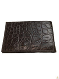 Men's Crocodile Leather Slim Wallet Bi-Fold 10.5cm x 7cm with Gift Box - Brown - SuperSaverAU - view 6