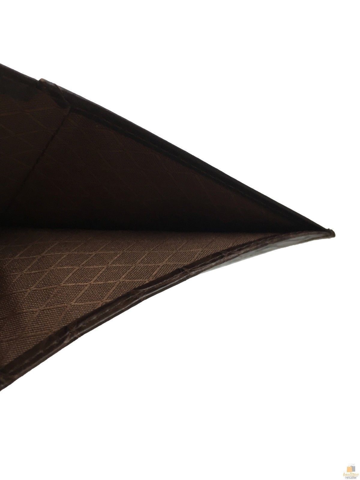 Men's Crocodile Leather Slim Wallet Bi-Fold 10.5cm x 7cm with Gift Box - Brown - SuperSaverAU - view 9
