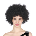 Mens DELUXE AFRO WIG Curly Hair Costume Party Fancy Disco 70s 80s Dress Up - Black - SuperSaverAU - view 1