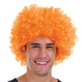 Mens DELUXE AFRO WIG Curly Hair Costume Party Fancy Disco 70s 80s Dress Up - Orange - SuperSaverAU - view 2