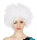 Mens DELUXE AFRO WIG Curly Hair Costume Party Fancy Disco 70s 80s Dress Up - White - SuperSaverAU - view 2