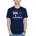 Premium Blue Adult Australian Flag Cotton T-Shirt Small