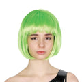 Premium Bob Wig with Fringe - Green