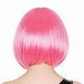 Premium Bob Wig with Fringe - Hot Pink