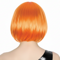 Bob Wig Costume Short Straight Fringe Cosplay Party Full Hair Womens Fancy Dress - Orange - SuperSaverAU - view 3