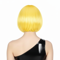 Bob Wig Costume Short Straight Fringe Cosplay Party Full Hair Womens Fancy Dress - Yellow - SuperSaverAU - view 3