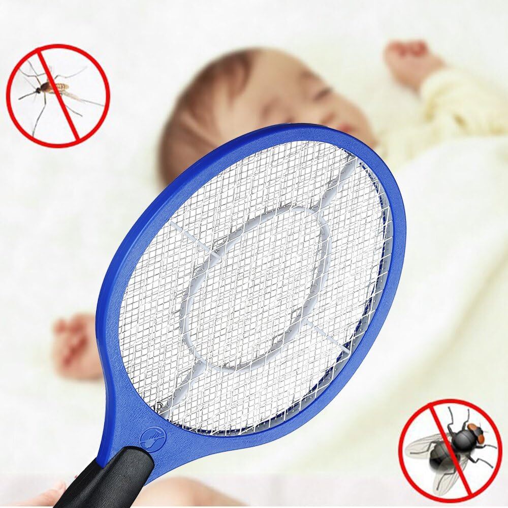 3x Electric Insect Killer Bug Zapper Racket 46cm x 18.5cm - Indoor/Outdoor Use