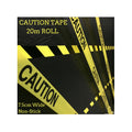 Premium Yellow Caution Tape for Worksite Barricades - 7.5cm x 20m