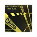 Premium Yellow Caution Tape for Worksite Barricades - 7.5cm x 20m