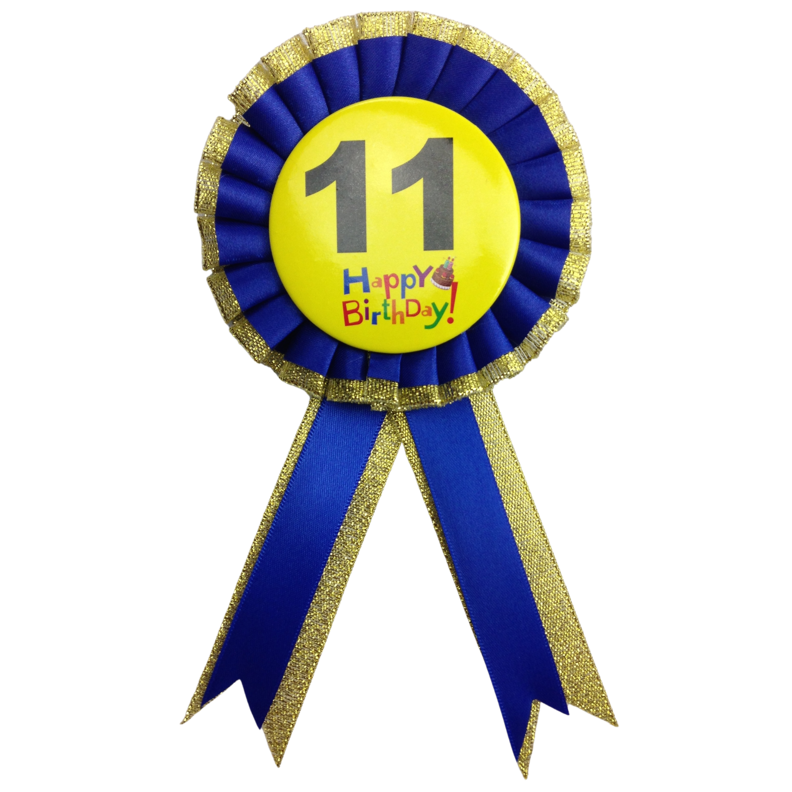 Premium Birthday Badge with Ribbon Rosette