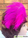 1920s FLAPPER HEADBAND Headpiece Feather Sequin Charleston Costume Gatsby Dance - Hot Pink - SuperSaverAU - view 3