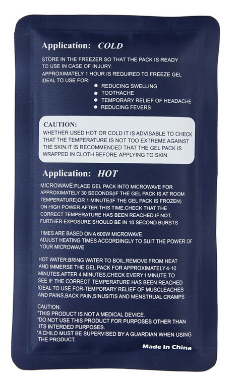 1x HOT COLD PACK Reusable Ice Heat Gel Pack - Microwaveable First Aid Relief - SuperSaverAU - view 2