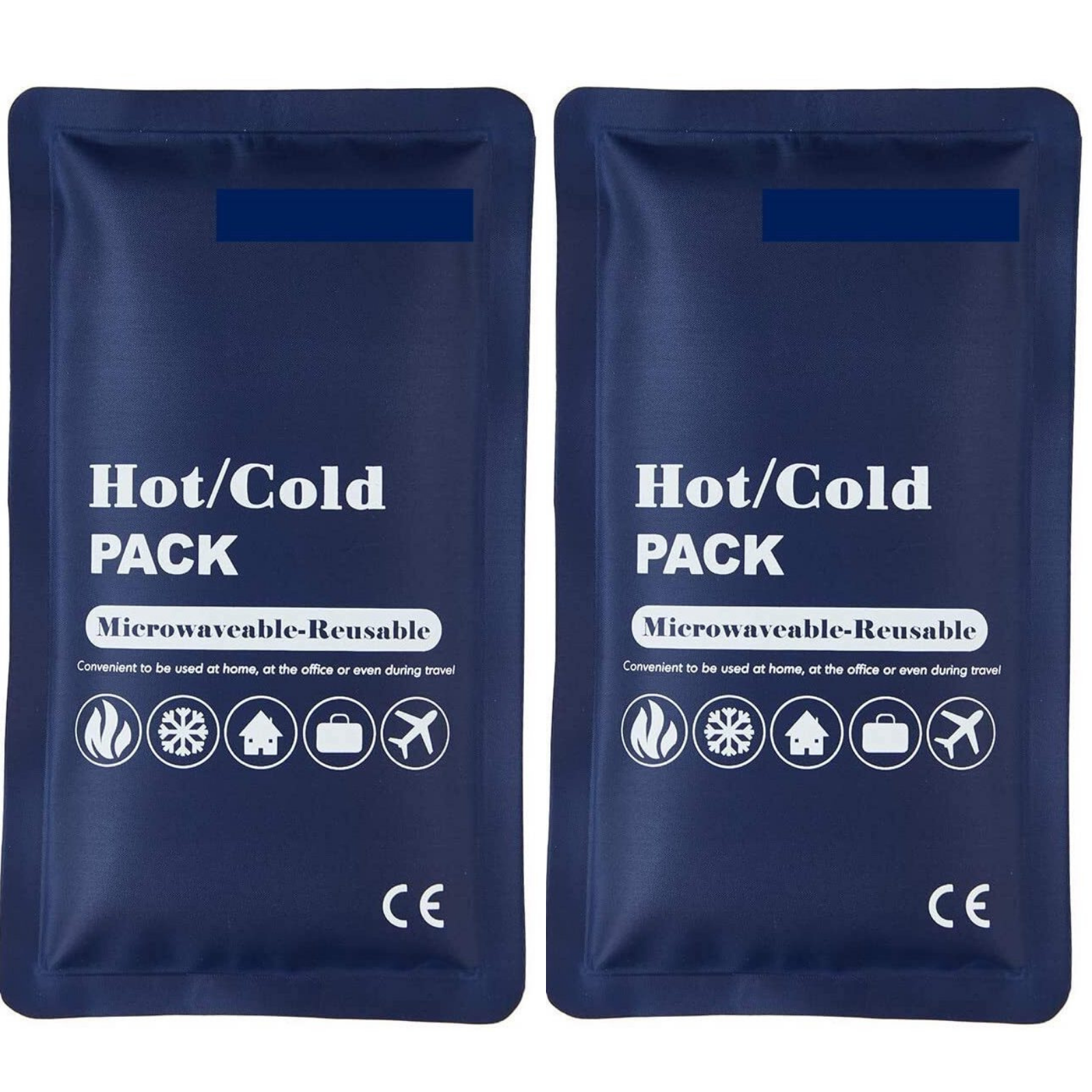 2x HOT COLD PACK First Aid Reusable Ice Heat Gel Packs - Microwaveable Relief - SuperSaverAU - view 1