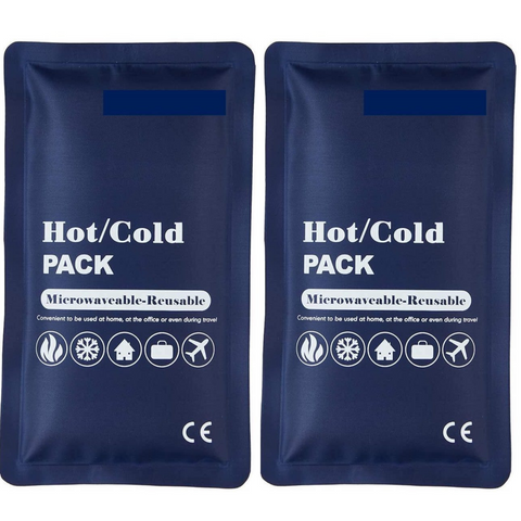 2x HOT COLD PACK First Aid Reusable Ice Heat Gel Packs - Microwaveable Relief - SuperSaverAU - view 1