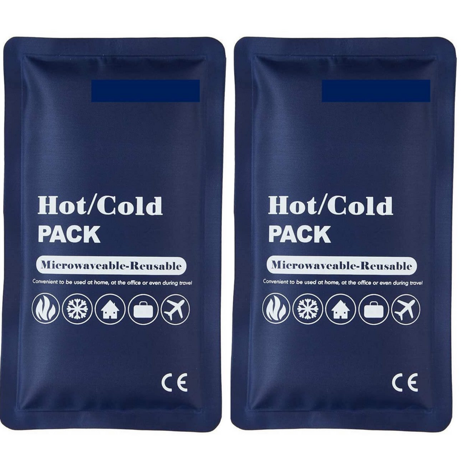 2x HOT COLD PACK First Aid Reusable Ice Heat Gel Packs - Microwaveable Relief - SuperSaverAU - view 1