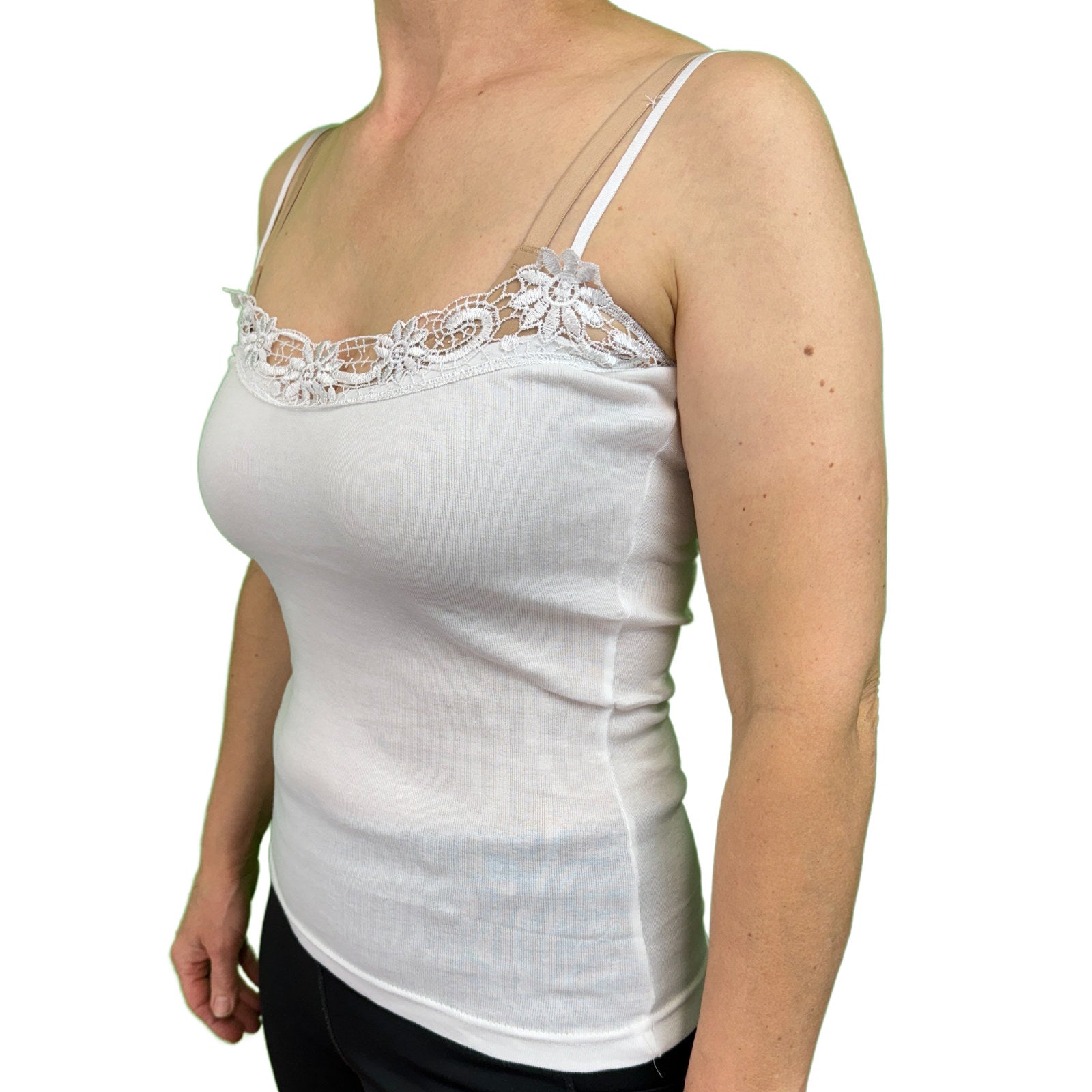 Premium Women's Natural 100% Cotton Cami Strap Camisole Top 20-22